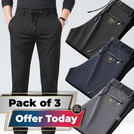 Men’s Lycra Solid Track Pants Combo (Pack of 3)
